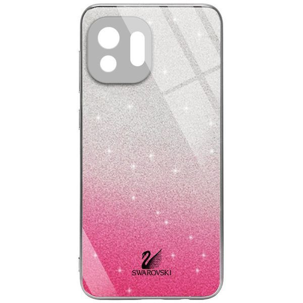 Чохол TPU+Glass з блискітками Swarovski для Xiaomi Mi 11 Lite / 11 Lite 5G NE Фіолетовий 59718