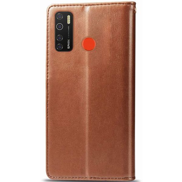 Чехол-книжка ETMA Gelan для Tecno Spark 5 Pro Коричневый 55633