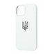 Чехол патриотический Silicone Case для Iphone 13 Белый 68806