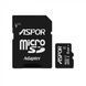 Карта памяти Aspor MicroSD 8GB Class 10 + SD adapter Black 55477
