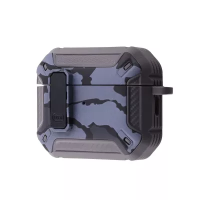 Чехол Camo Protect Case с карабином для Apple Airpods 1 / 2 Black 69820
