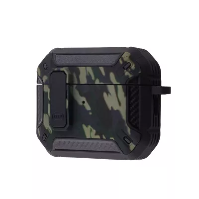 Чехол Camo Protect Case с карабином для Apple Airpods 1 / 2 Black 69820