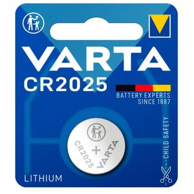 Батарейка літієва VARTA LITHIUM CR2025 1шт 84037