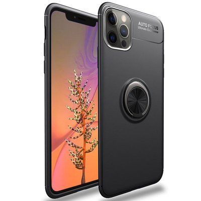 Чохол Din Color Magnet Ring для Iphone 12 Pro Max Чорний 52883