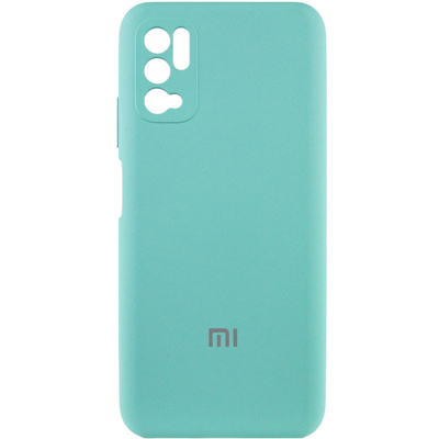 Чохол Silicone Cover Camera для Xiaomi Redmi Note 10 5G / Poco M3 Pro Бірюзовий / Ice Blue 66897