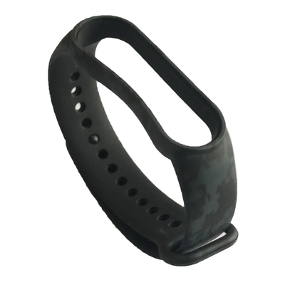 Ремінець Silicone Camouflage для Xiaomi Mi Band 3/4 Black/Dark grey 86721