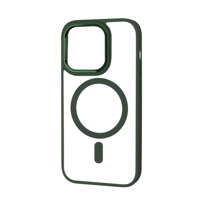 Чехол PHIBR Metallic MagSafe для Iphone 14 Pro Max Прозрачный / Hunter Green 69669