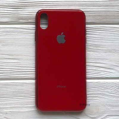 Чехол TPU+Glass для Iphone XS Max Красный / Red 33863