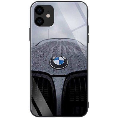 Чохол TPU+Glass ForFun для Iphone 11 Білий / БМВ 38697