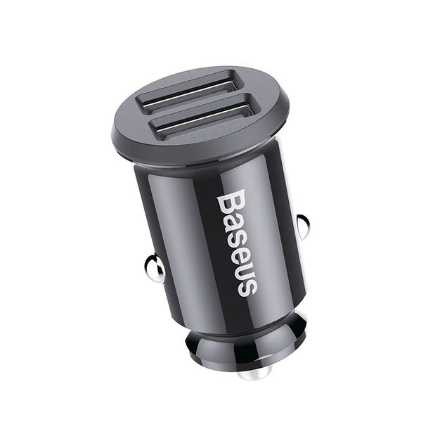 Автомобильное зарядное устройство Baseus Grain 2USB 3.1A Black 47302