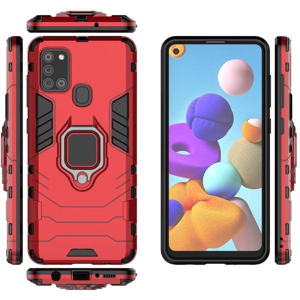 Протиударний чохол Transforme Ring для Samsung Galaxy A21s Червоний / Dante Red 43328