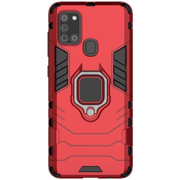 Протиударний чохол Transforme Ring для Samsung Galaxy A21s Червоний / Dante Red 43328