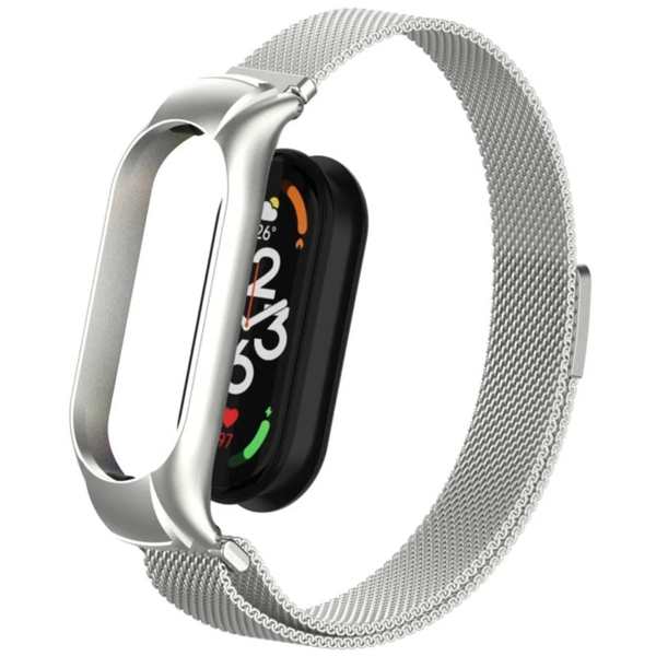 Ремінець Milanese Loop для Xiaomi Mi Band 8/9/10 Silver