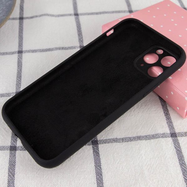 Чехол Silicone Case с защитой камеры для Iphone 12 Pro Черный / Black 52999
