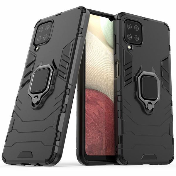 Противоударный чехол Transforme Ring для Samsung Galaxy A12 / M12 Черный / Soul Black 55376
