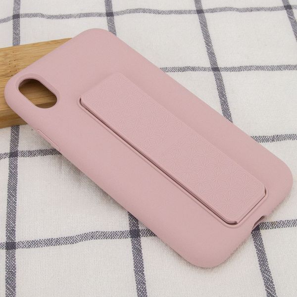 Чехол Silicone Hand Holder для Iphone XS Max Розовый / Pink Sand 57090