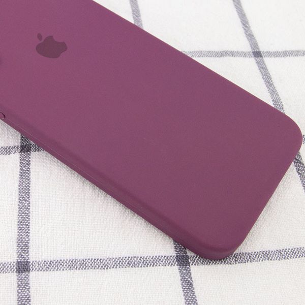 Чохол Silicone Case Square для Iphone 7 / 8 / SE 2020 Бордовий / Maroon 56987