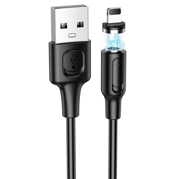 Кабель Borofone BX41 Amiable USB to Lightning 2.4A 1м Black 65035