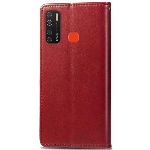Чехол-книжка ETMA Gelan для Tecno Spark 5 Pro Красный 55634