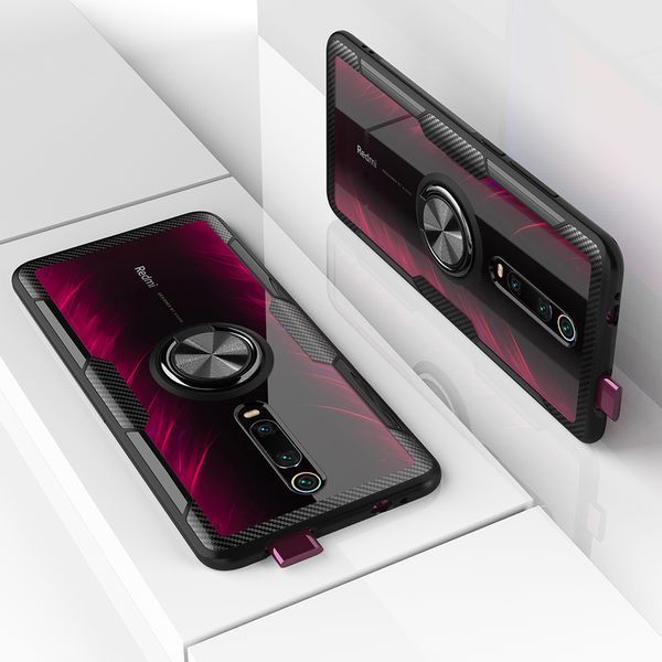 Чехол Din Crystal Magnet Ring для Xiaomi Redmi K20 / K20 Pro / Mi 9T / Mi 9T Pro Черный 36291