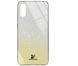 Чехол TPU+Glass с блестками Swarovski для Iphone X / XS Золотой 56091 3