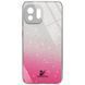 Чохол TPU+Glass з блискітками Swarovski для Xiaomi Mi 11 Lite / 11 Lite 5G NE Малиновий 59719