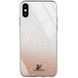Чехол TPU+Glass с блестками Swarovski для Iphone X / XS Золотой 56091 2