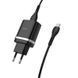 Мережевий зарядний пристрій Hoco C12Q Smart Quick Charge 3.0 + кабель MicroUSB 1USB / 3A Black 47047 1