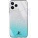 Чохол TPU+Glass з блискітками Swarovski для iPhone 13 Pro Бірюзовий 61313