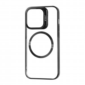Чохол PHIBR Window Leaf MagSafe для Iphone 12 Pro Max Прозорий / Black 70071