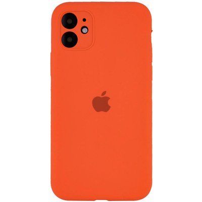 Чохол Silicone Case з захистом камери для Iphone 12 Помаранчевий / Kumquat 52983