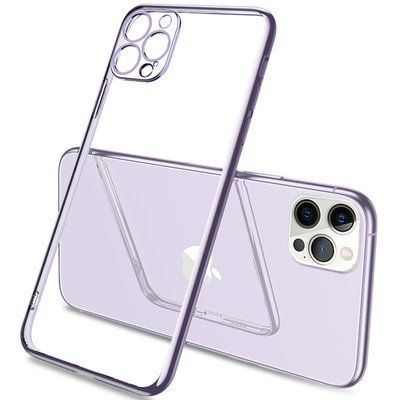 Чохол Glossy Full Camera для Iphone 13 Pro Max Прозорий / Бузковий 60706