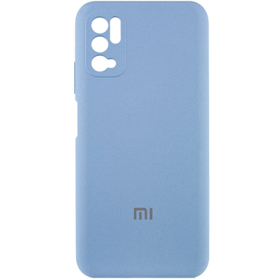 Чохол Silicone Cover Camera для Xiaomi Redmi Note 10 5G / Poco M3 Pro Блакитний / Lilac Blue 66898