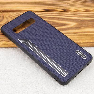 Чехол SHENGO Textile для Samsung Galaxy S10 G973 Синий 44382