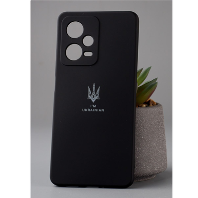 Чехол патриотический SOFT Тризуб для Xiaomi Poco X5 Pro 5G / Note 12 Pro 5G Черный 69213