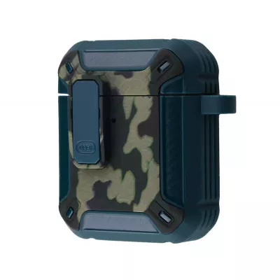 Чехол Camo Protect Case с карабином для Apple Airpods 1 / 2 Green 69821