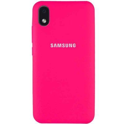 Чехол Silicone Cover для Samsung Galaxy A01 Core / M01 Core Розовый / Barbie pink 53370