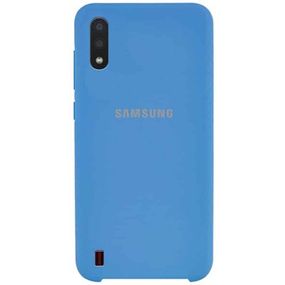 Чехол Silicone Case для Samsung Galaxy A01 Синий / Blue 39908