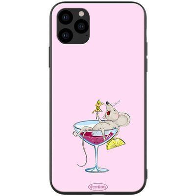 Чохол ForFun для Iphone 11 Pro Max Миша в бокалі / Рожевий 39551