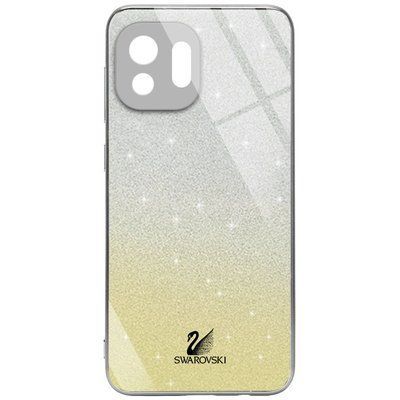 Чохол TPU+Glass з блискітками Swarovski для Xiaomi Mi 11 Lite / 11 Lite 5G NE Золотий 59720