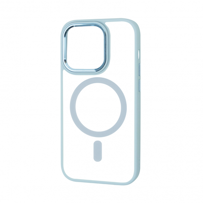 Чехол PHIBR Metallic MagSafe для Iphone 14 Pro Max Прозрачный / Sky Blue 69670
