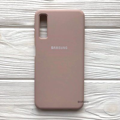 Чехол Silicone Cover для Samsung Galaxy A7 2018 A750 Pink Sand 33780