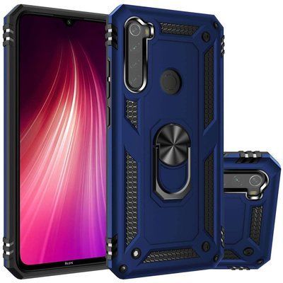Протиударний чохол Serg Magnet Ring для Xiaomi Redmi Note 8 Темно-синій 38789