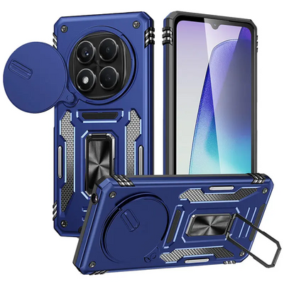 Протиударний чохол Camsh Army Ring для Xiaomi Redmi Note 14 Pro 4G / 5G / Poco X7 Синій/Navy