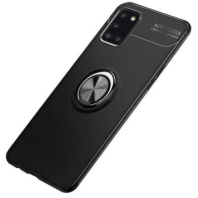 Чехол Din Color Magnet Ring для Samsung Galaxy A31 Черный 44436