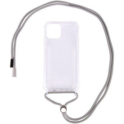 Чехол Crossbody Transparent со шнурком для Iphone 11 Pro Max Серый 57191