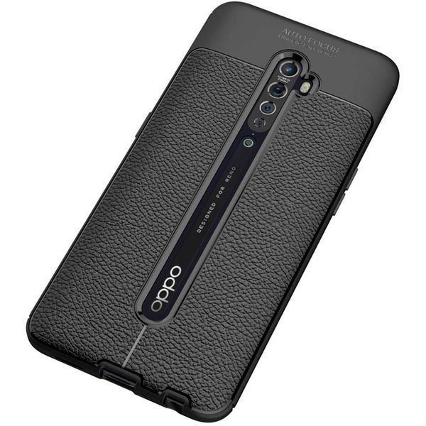 Чехол Imkoz с имитацией кожи для Oppo Reno 2 Черный 45997