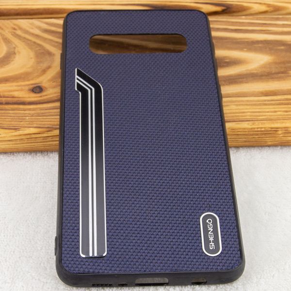 Чехол SHENGO Textile для Samsung Galaxy S10 G973 Синий 44382