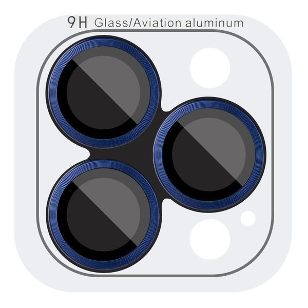 Защитное стекло Metal Classic на камеру для IPhone 15 Pro / 15 Pro Max Синий / Dark Blue 83180