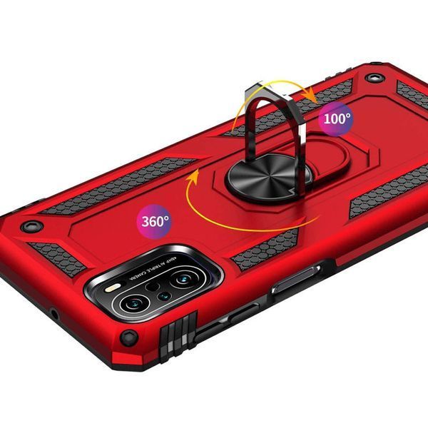 Протиударний чохол Serg Magnet Ring для Xiaomi Poco F3 / Mi 11i / Redmi K40 / K40 Pro Червоний 55225